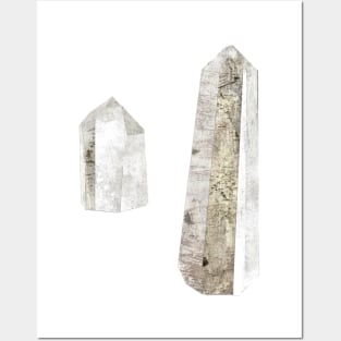 Quartz crystals Posters and Art